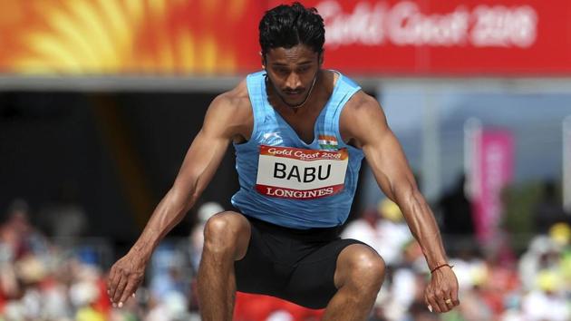 Rakesh Babu (pic) and KT Irfan were banned of Friday for breaching Commonwealth Games’ strict no needle policy.(AP)