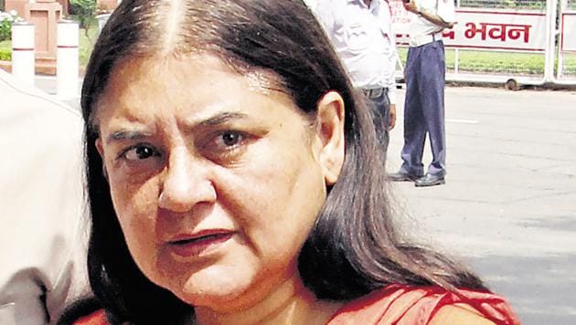 Women and child development minister Maneka Gandhi said she was “deeply disturbed” by the Kathua rape case.(Sanjeev Verma/HT File Photo)