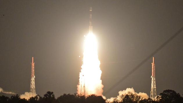 The Indian Space Research Organisation's (ISRO) navigation satellite IRNSS-1I, on board the Polar Satellite Launch Vehicle (PSLV-C41), lifts off at the Satish Dawan Space Centre in Sriharikota in Andhra Pradesh on April 12, 2018. (AFP) The Indian Space Research Organisation's (ISRO) navigation satellite IRNSS-1I, on board the Polar Satellite Launch Vehicle (PSLV-C41), lifts off at the Satish Dawan Space Centre in Sriharikota in Andhra Pradesh on April 12, 2018. (AFP)