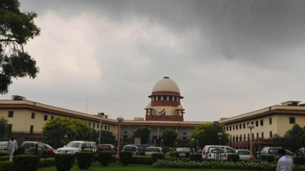 A cloudy weather over view of Supreme Court in New Delhi, India.(HT File Photo)