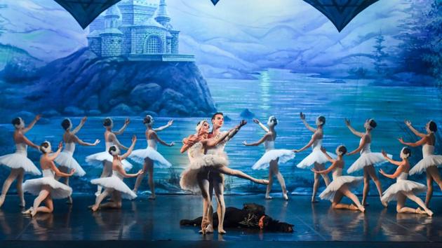 Dancers of Royal Russian Ballet group perform Swan Lake, in Ahmedabad on April 08, 2018 (Santosh Hirlekar / PTI) Dancers of Royal Russian Ballet group perform Swan Lake, in Ahmedabad on April 08, 2018 (Santosh Hirlekar / PTI)
