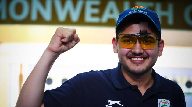Anish achieved the feat when he stormed his way into the gold medal with a Games record in the men’s 25m rapid fire pistol event. (AFP)