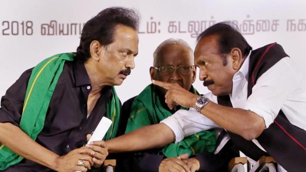 A relative of MDMK chief Vaiko (R) attempted self immolation on Friday as protests continued in Tamil Nadu over the non-formation of the Cauvery Management Board (CMB) for sharing river water with Karnataka. (PTI File) A relative of MDMK chief Vaiko (R) attempted self immolation on Friday as protests continued in Tamil Nadu over the non-formation of the Cauvery Management Board (CMB) for sharing river water with Karnataka. (PTI File)
