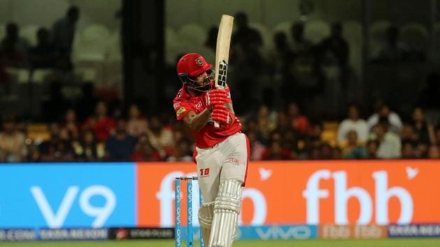 KL Rahul ogot going with two massive sixes as he cleared the M Chinnaswamy boundary with ease. (BCCI) KL Rahul ogot going with two massive sixes as he cleared the M Chinnaswamy boundary with ease. (BCCI)
