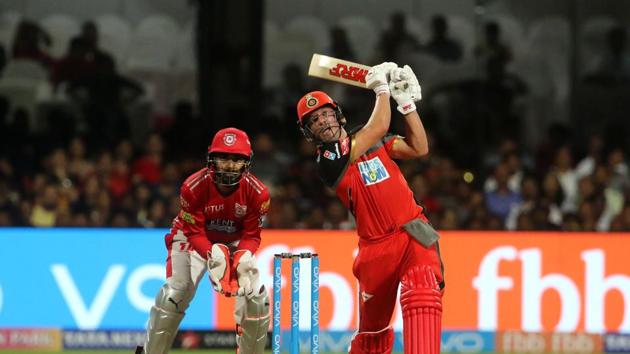 AB de Villiers notched up his 23rd fifty as RCB neared victory. (BCCI) AB de Villiers notched up his 23rd fifty as RCB neared victory. (BCCI)