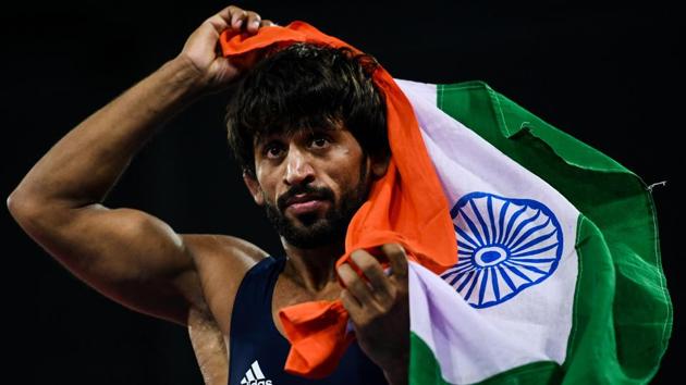 India's Bajrang Punia came up with an awe inspiring performance to win all his bouts by technical superiority. (AFP)