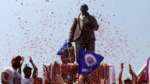 The main celebration was held in Dalit Prenra Sthal in Noida and Badalpur village of Greater Noida, which is the native place of Mayawati, former chief minister of Uttar Pradesh. (Virendra Singh Gosain/HT PHOTO) The main celebration was held in Dalit Prenra Sthal in Noida and Badalpur village of Greater Noida, which is the native place of Mayawati, former chief minister of Uttar Pradesh. (Virendra Singh Gosain/HT PHOTO)