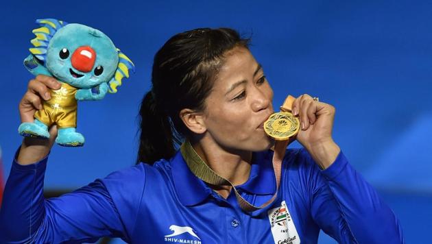 India’s Mary Kom won the women’s 48kg boxing gold at the 2018 Commonwealth Games in Gold Coast, Australia on Saturday.Get detailed information on live streaming of Commonwealth Games 2018 Gold Coast here.(PTI)