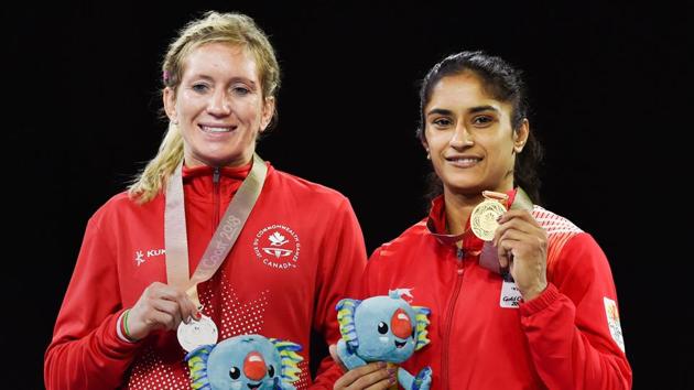Vinesh Phogat won the women’s freestyle 50 kg gold at 2018 Commonwealth Games (PTI) Vinesh Phogat won the women’s freestyle 50 kg gold at 2018 Commonwealth Games (PTI)