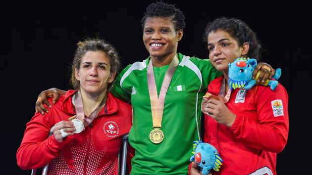 Indian wrestler Sakshi Malik settled for a bronze in the women’s freestyle 62 kg at 2018 Commonwealth Games (PTI) Indian wrestler Sakshi Malik settled for a bronze in the women’s freestyle 62 kg at 2018 Commonwealth Games (PTI)