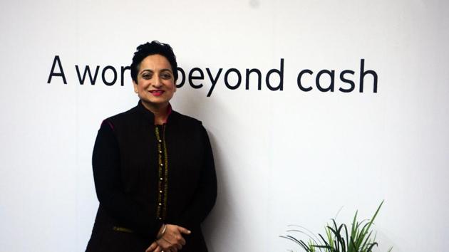 Shamina Singh, president, Mastercard Centre for Inclusive Growth poses for a picture.(Shankar Narayan/HT PHOTO)