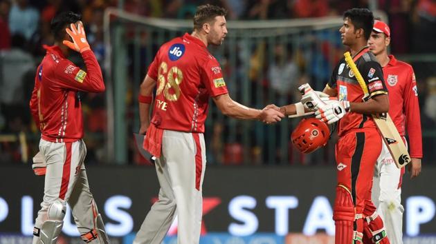 Washington Sundar and Mujeeb ur Rahman were both among the wickets as Royal Challengers Bangalore beat Kings XI Punjab in Indian Premier League. (PTI) Washington Sundar and Mujeeb ur Rahman were both among the wickets as Royal Challengers Bangalore beat Kings XI Punjab in Indian Premier League. (PTI)