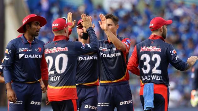 DD took four wickets in the last five overs as MI managed 194/7. (BCCI ) DD took four wickets in the last five overs as MI managed 194/7. (BCCI )