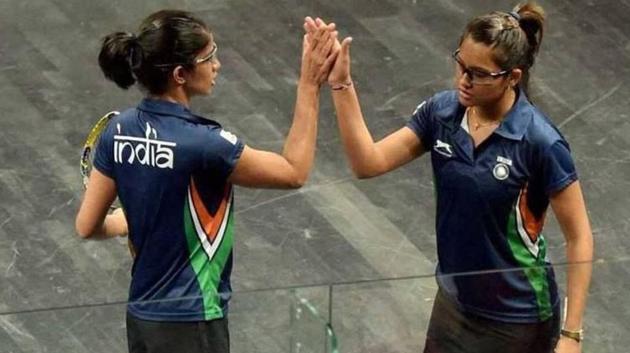 India’s Joshna Chinappa and Dipika Pallikal also got a silver medal in the women’s doubles squash event. (Twitter)