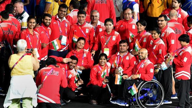 India’s total of 66 medals is the third highest haul for India in the history of the CWG. (PTI) India’s total of 66 medals is the third highest haul for India in the history of the CWG. (PTI)