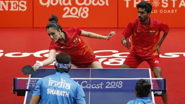 G Sathiyan and Manika Batra won bronze in the mixed doubles, beating Mouma Das and Sharath Kamal. (REUTERS)