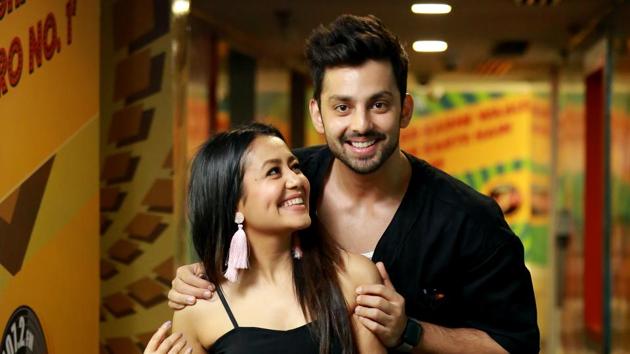 Singer Neha Kakkar and actor Himansh Kohli say that they ‘adore each other’ but there’s nothing romantic between them.(Amal KS/HT Photo)