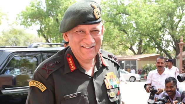 Army Chief General Bipin Rawat at Parliament House in New Delhi on March 27, 2018. (Arvind Yadav/HT Photo) Army Chief General Bipin Rawat at Parliament House in New Delhi on March 27, 2018. (Arvind Yadav/HT Photo)