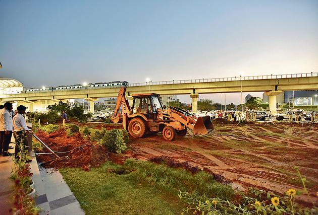 The Haryana Urban Development Authority (Huda) has started the process of transfer of the land in question to the NHAI.(Sanjeev Verma/HT PHOTO)