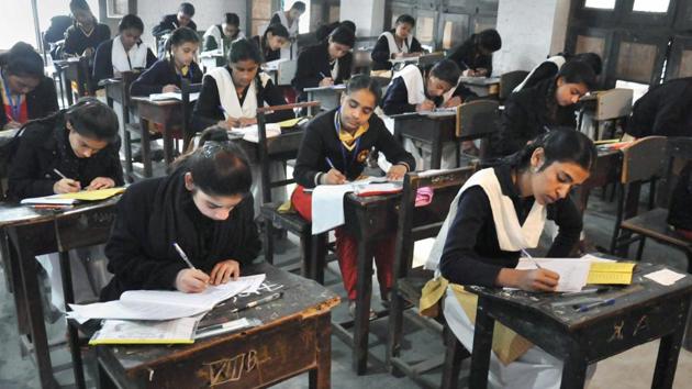 Students appear in the 12th class examination of Uttar Pradesh Board at an examination centre in Moradabad on February 6, 2018. A total of 66,37,018 students had registered themselves for this year’s Class 10 and 12 board exams. (PTI File Photo) Students appear in the 12th class examination of Uttar Pradesh Board at an examination centre in Moradabad on February 6, 2018. A total of 66,37,018 students had registered themselves for this year’s Class 10 and 12 board exams. (PTI File Photo)