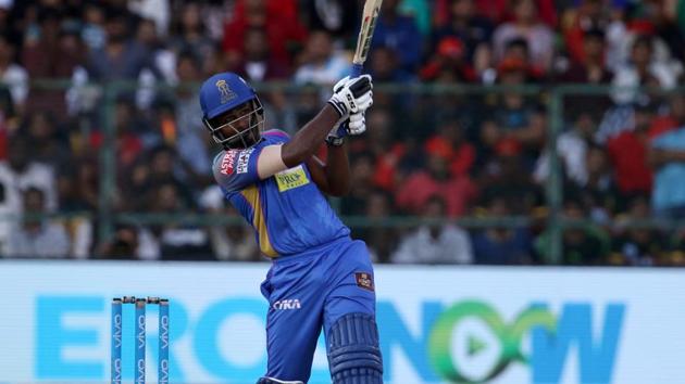 Sanju Samson blasted 92* as Rajasthan Royals defeated Royal Challengers Bangalore by 19 runs for their second win in IPL 2018.(BCCI)