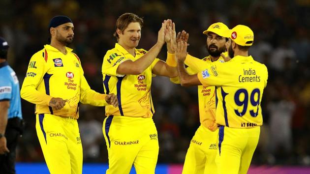 Shane Watson got the massive wicket of Gayle for 63 as Chennai Super Kings looked to fightback. (BCCI) 