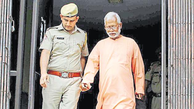 Swami Aseemanand, one of the 10 people accused in the Mecca Masjid blast case.(PTI file photo)