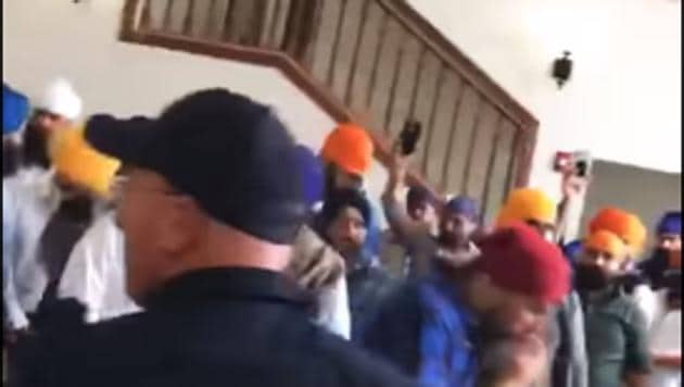 A screengrab of Gurudwara in suburban Indianapolis.