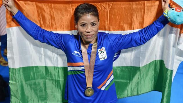 Indian boxing veteran Mary Kom won the women's 48 kg gold at the 2018 Commonwealth Games in Gold Coast.(PTI)