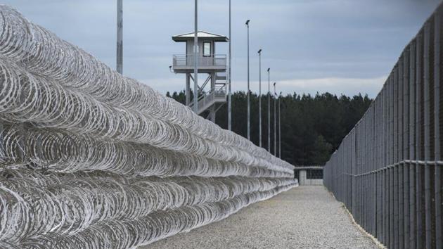 FILE - In this Feb. 9, 2016, file photo, razor wire protects a perimeter of the Lee Correctional Institution in Bishopville, S.C.(AP)