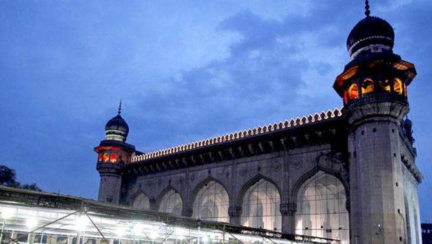 A blast at Mecca Masjid , Hyderabad, on May 18, 2007, left nine people dead and 58 injured. A special NIA court in Hyderabad acquitted five accused of carrying out the bombing.(AP File Photo)