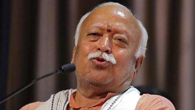 Mohan Bhagwat, chief Rashtriya Swayamsevak Sangh (RSS), speaks during an event in Ahmedabad, India.(REUTERS File Photo) Mohan Bhagwat, chief Rashtriya Swayamsevak Sangh (RSS), speaks during an event in Ahmedabad, India.(REUTERS File Photo)