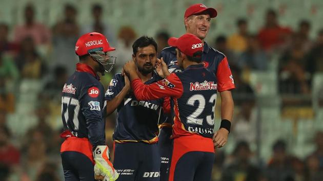 KKR tried to up the ante after a slow start, but Shahbaz Nadeem removed Robin Uthappa and Chris Lynn also departed shortly after. 