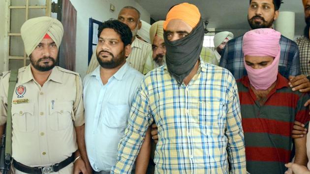The accused were arrested by the State Operation Cell in Amritsar on Tuesday. (HT Photo) The accused were arrested by the State Operation Cell in Amritsar on Tuesday. (HT Photo)