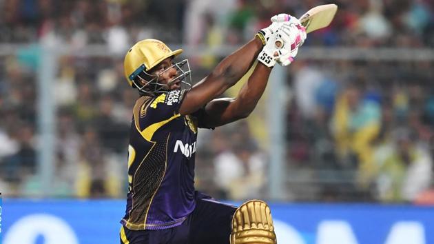 Andre Russell’s brilliant innings guided Kolkata Knight Riders to victory over Delhi Daredevils in the Indian Premier League (IPL) 2018 in Kolkata on Monday.(AFP)