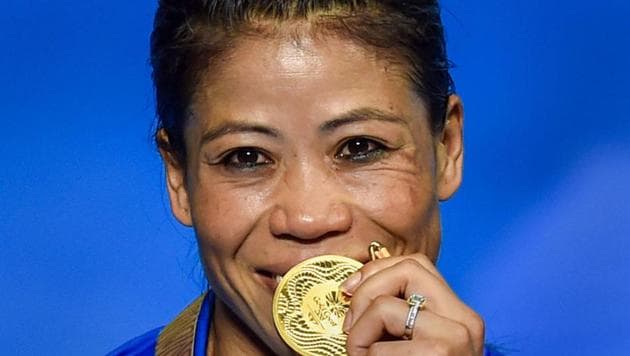 Mary Kom won the gold medal in women’s 48kg boxing at the 2018 Commonwealth Games in Gold Coast last week.(PTI)