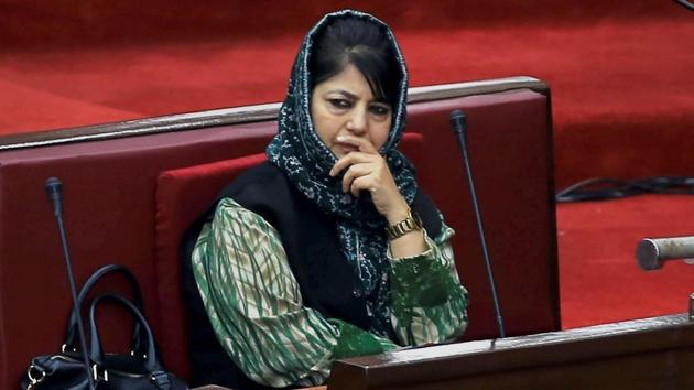 Jammu and Kashmir CM Mehbooba Mufti during the budget session of the assembly, in Jammu.(PTI File Photo)