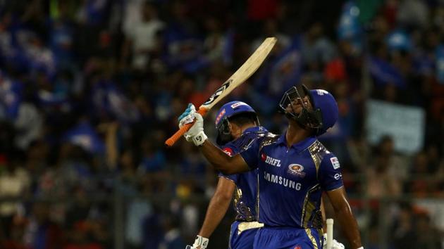 Evin Lewis tore into the Mumbai Indians batting by slamming his maiden fifty. (BCCI)
