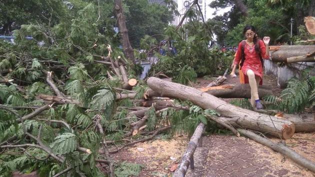 Kolkata and its suburbs were hit by a storm late Tuesday. At least 15 people were killed in West Bengal, where mobile and internet services were also affected.(Samir Jana /HT Photo)