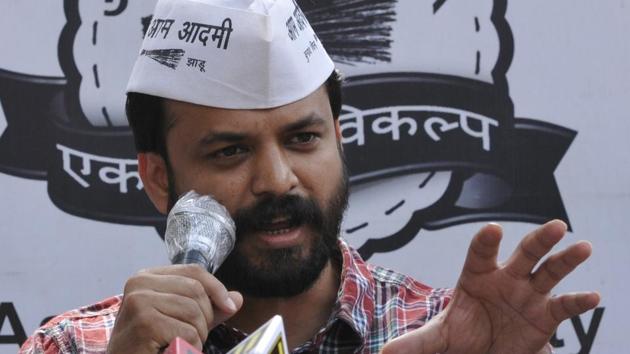 AAP leader Ashish Khetan has resigned as vice chairman of the Delhi Dialogue and Development Commission.(Sushil Kumar / HT File)