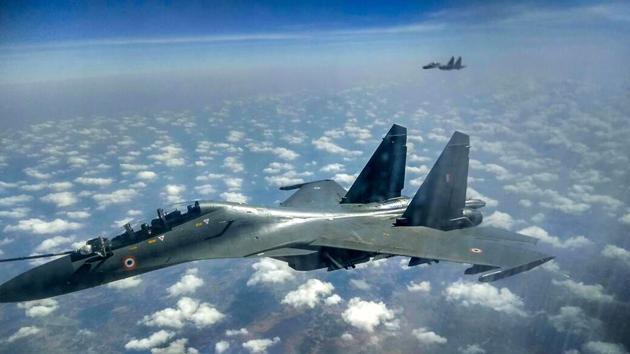 AN IAF fighter plane takes part in a maritime air operation on the Western sea board in Gagan Shakti 2018. (PTI) AN IAF fighter plane takes part in a maritime air operation on the Western sea board in Gagan Shakti 2018. (PTI)