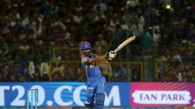 Ajinkya Rahane and D’Arcy Short got RR off to a good start, stitching a fifty plus stand. (BCCI ) Ajinkya Rahane and D’Arcy Short got RR off to a good start, stitching a fifty plus stand. (BCCI )