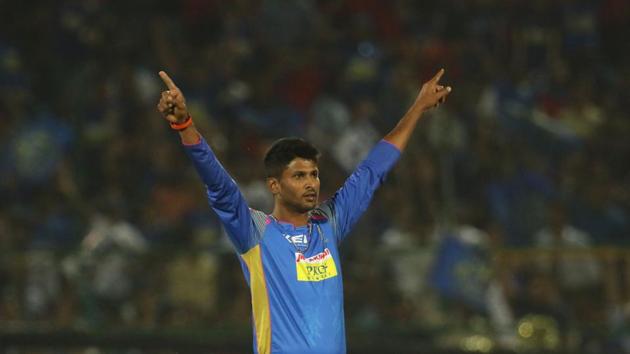 In reply, KKR lost Chris Lynn in the very first over -- courtesy K Gowtham (in pic). (BCCI ) In reply, KKR lost Chris Lynn in the very first over -- courtesy K Gowtham (in pic). (BCCI )