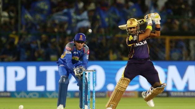 Robin Uthappa put up a show that’s expected of him, entertaining the crowd with a blazing 48-run knock that comprised six fours and two sixes. (BCCI ) Robin Uthappa put up a show that’s expected of him, entertaining the crowd with a blazing 48-run knock that comprised six fours and two sixes. (BCCI )