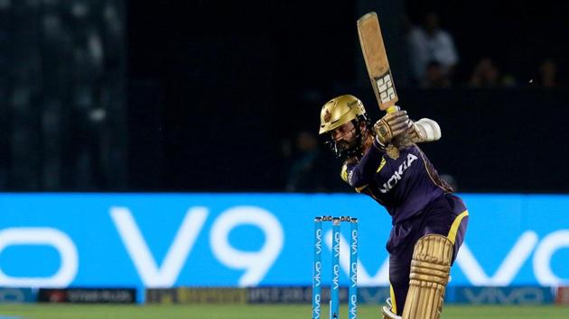Karthik scored 42 off just 23 as KKR sealed the deal with seven balls remaining.  (BCCI ) 
