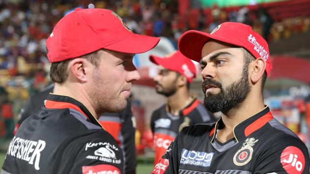 Virat Kohli (R) made adjustments to his game after observing the batting of Royal Challengers Bangalore teammate AB de Villiers.(BCCI)