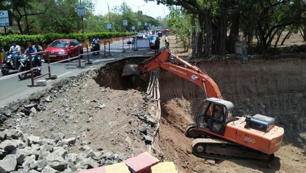 The underpass construction project is estimated to complete in 18 months.(HT PHOTO)