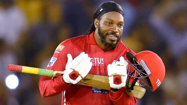 Chris Gayle scored the first hundred of IPL 2018 as Kings XI Punjab defeated Sunrisers Hyderabad in Mohali on Thursday.(PTI)