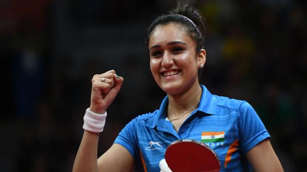 Manika Batra created history in the 2018 Commonwealth Games at Gold Coast and has been recommended for the prestigious Arjuna Award.(AFP)