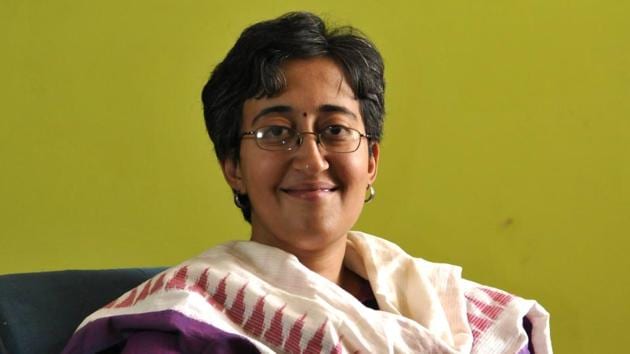 Atishi Marlena at her home in Noida.(HT FILE PHOTO)